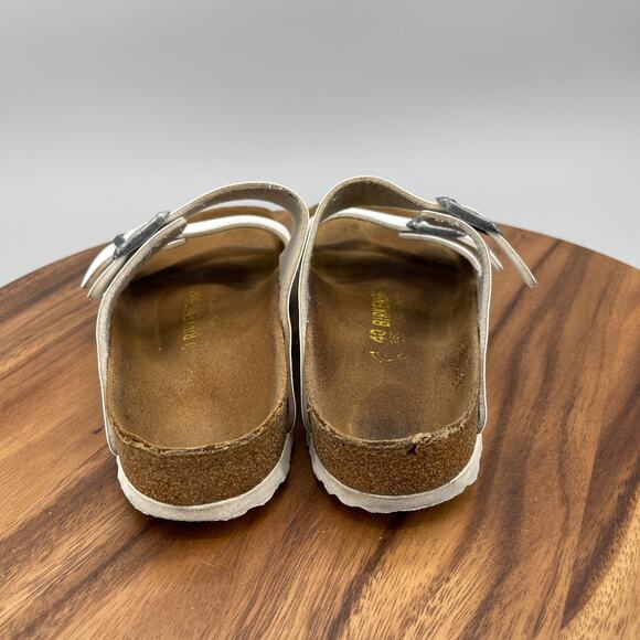 Brikenstock Arizona Sandals Womens Size 9 / 40 White Leather Casual Comfort Shoe